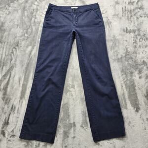 Lila Ryan Pants Womens 8 Blue Mid Rise Straight Leg Stretch Casual Office Preppy